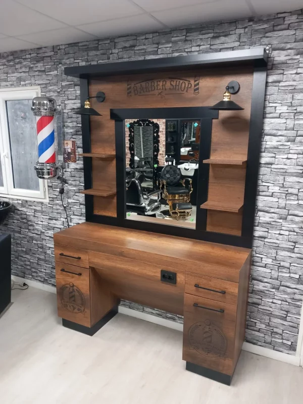 Barber One Brown – Coiffeuses et Miroirs
