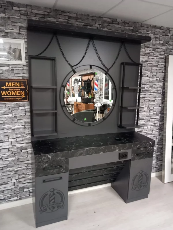 Barber One Gray – Meuble de Barbier