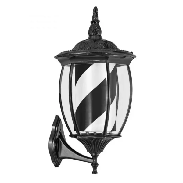 Barber Pole Black – Enseigne Lumineuse Vintage