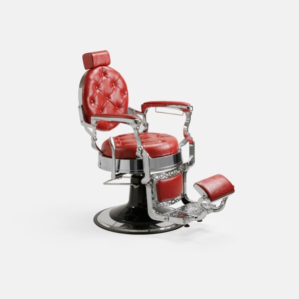 fauteuil barbier rouge