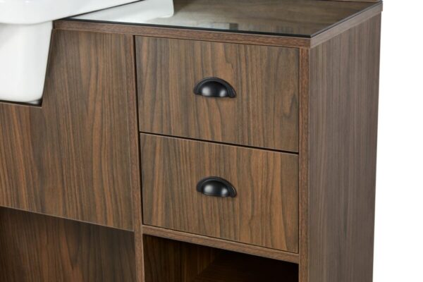 Circle Brown - Mueble de barbero Con Lavabo – Image 4