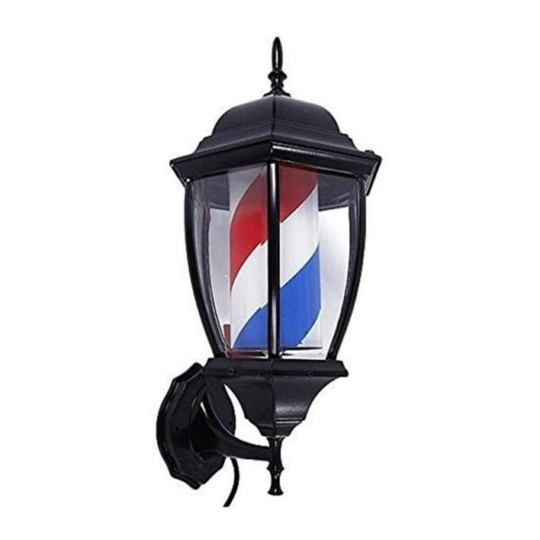 Barbería inglesa Pole Style – Letrero luminoso vintage