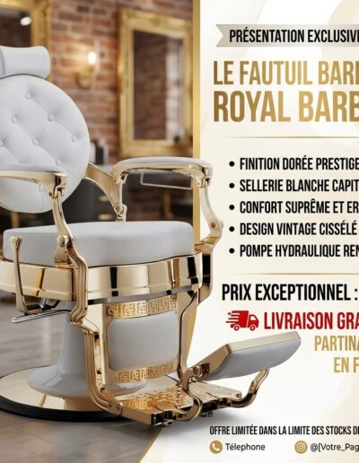 Fauteuil Barbier Blanc