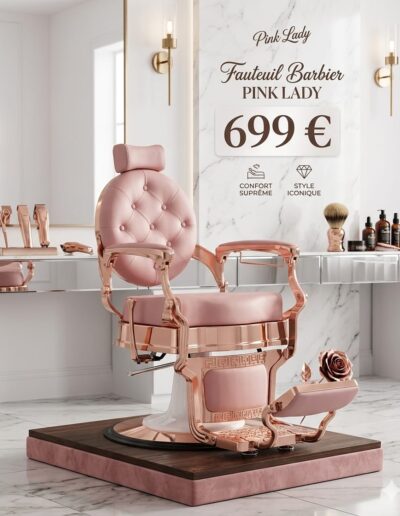 Fauteuil Barbier Rose