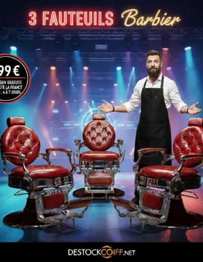 Fauteuils Barbiers rouge