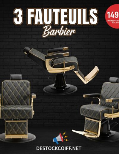 Fauteuil Barbier Black GOld