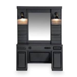 Poste de travail barber anthracite